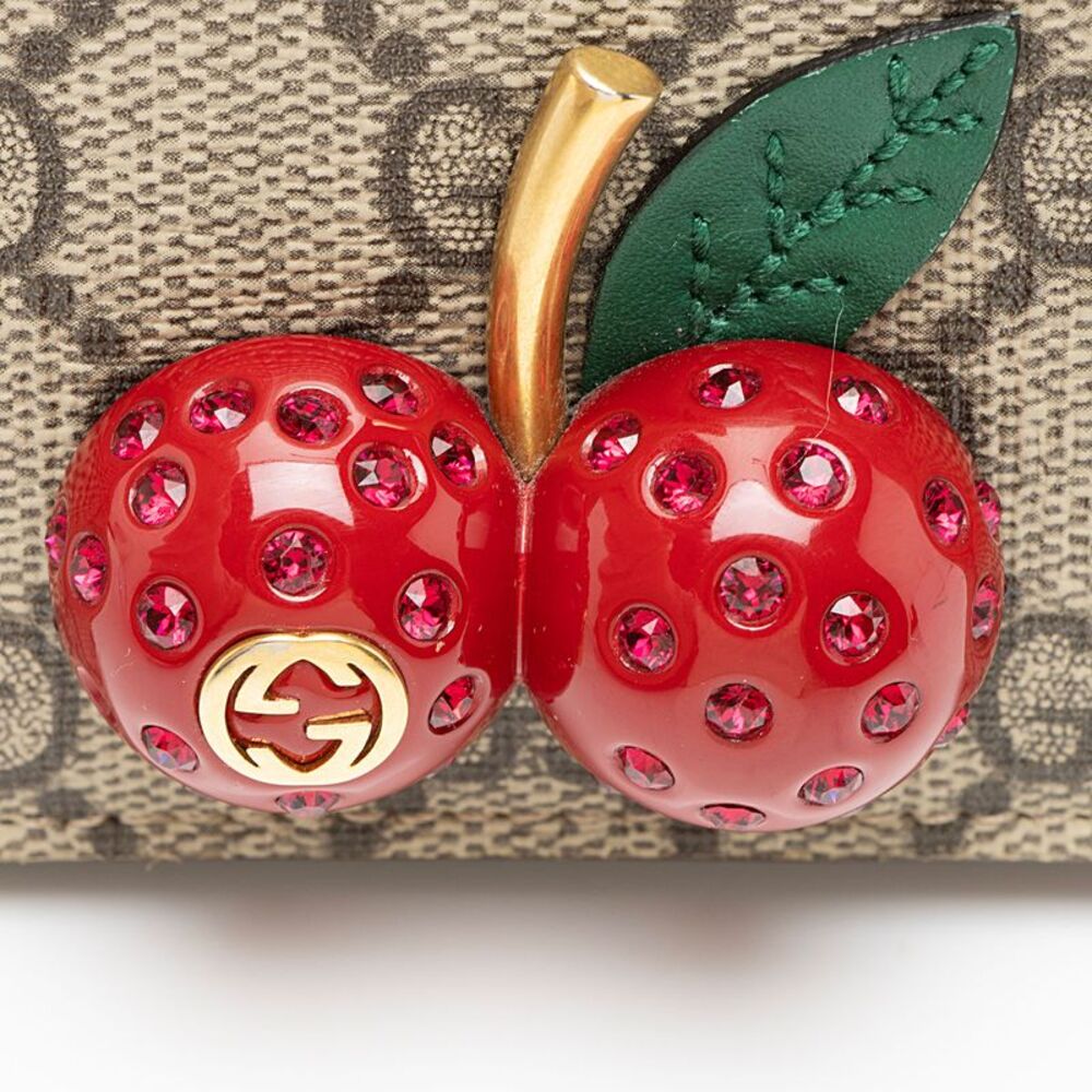 Gucci GG Supreme Cherry Compact Wallet - Picture 7 of 10